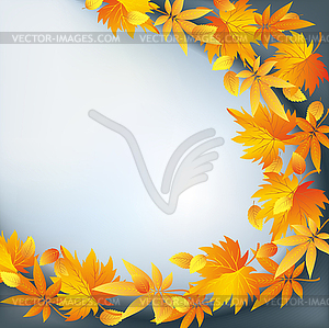 Abstract nature background, autumn leaf fall - vector image