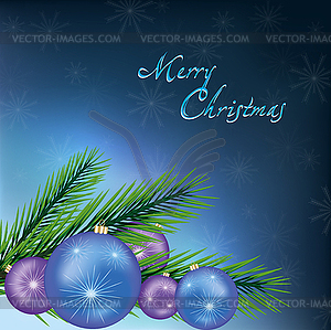 New Year and Christmas card, festive background - vector clip art
