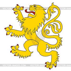 Heraldic lion 24 - vector clip art