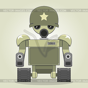 Military robot - vector clipart