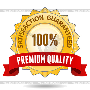 Satisfaction badge - royalty-free vector clipart