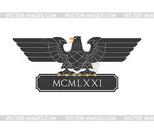 Black heraldic eagle - vector clipart