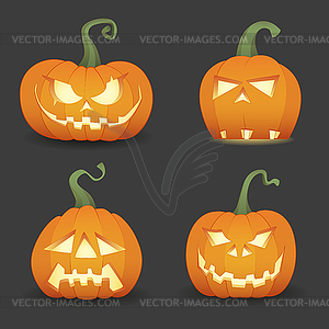 Pumpkin set - vector image