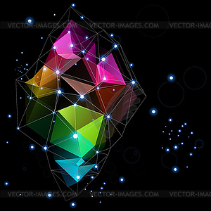 Space technologies triangle abstract design - vector clipart