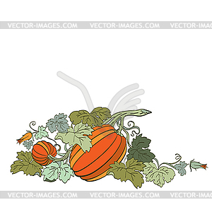 Pumpkin Background seamless pattern - vector clipart
