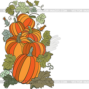 Pumpkin Background seamless pattern - vector clipart