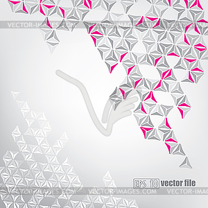 Abstract geometrical background with pyramids - vector EPS clipart