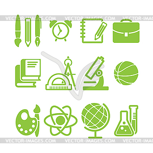 Education school symbol collection - vector clip art