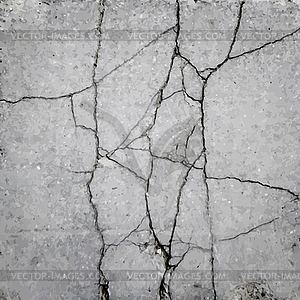 Crack in asphalt texture - vector clip art