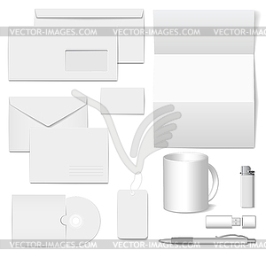 Company style for brandbook and guideline - white & black vector clipart