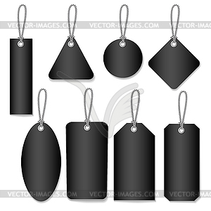 Blank labels template price tags set - vector clip art