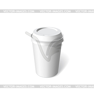 Paper cup blank template - vector EPS clipart