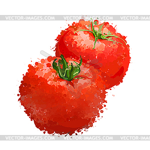 Red tomatos of blots - vector image