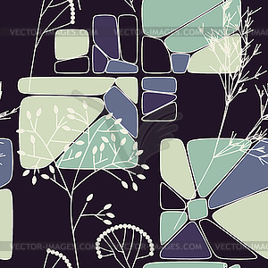 Floral retro seamless pattern - vector clipart
