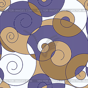 Colorful spirals seamless pattern - vector clip art