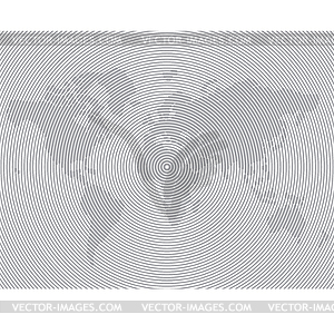 Striped line world map template - vector clipart