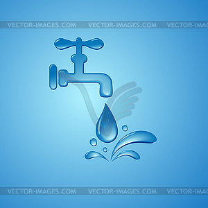 Save water sign symbol background - vector clipart