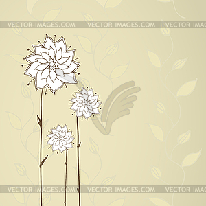 Blue floral background - vector image