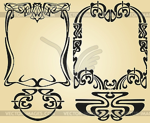 Vintage calligraphic frames and elements - vector image