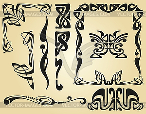 Vintage calligraphic frames and elements - vector clipart