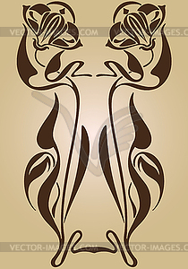 Art Nouveau frame design ornament  - vector clip art