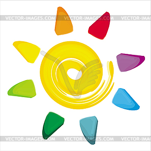 Abstract sun - vector clipart