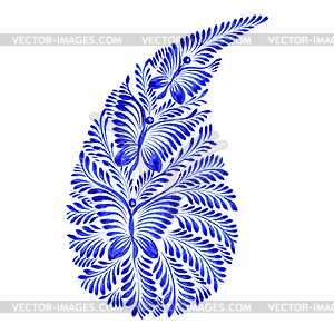 Floral decorative ornament - vector clipart