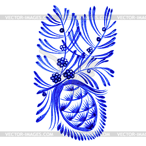 Floral decorative ornament - vector clip art