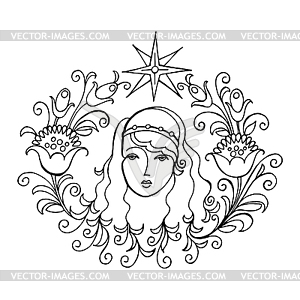 Star, Venus - vector image