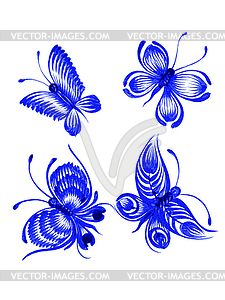 Butterfly, collection - vector clipart / vector image