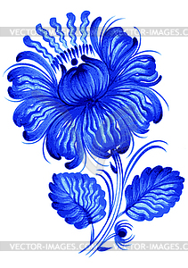 Blue, flower - vector image