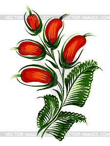 Branch of blossoming tree - vector clipart