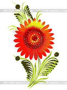 Red flower - vector image