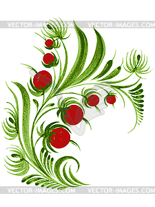 Green twig - vector clipart