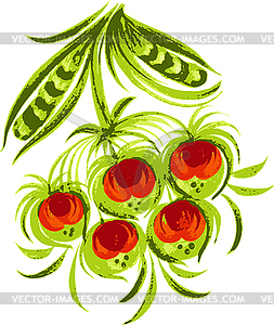 Decorative berries - royalty-free vector clipart