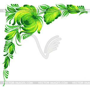 Corner ornamental flower - vector clipart