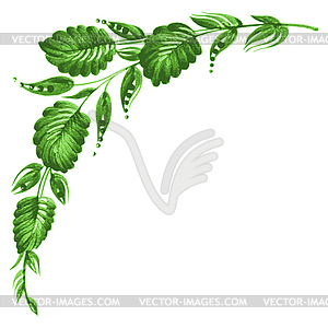 Decorative floral corner - vector clipart / vector image
