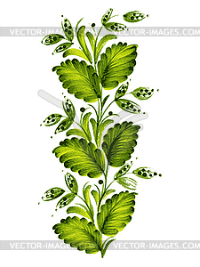 Green twig - vector clip art