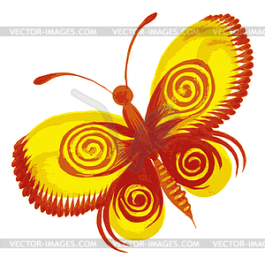 Yellow butterfly - vector clipart