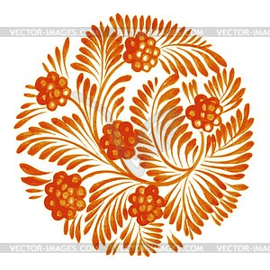 Floral circle - royalty-free vector clipart