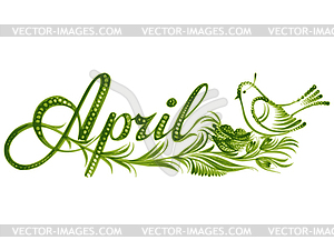 April name of month - vector clip art