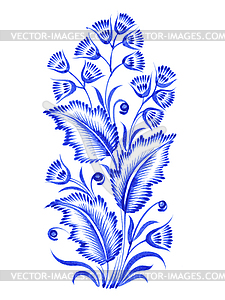 Blaue Blume Zusammensetzung Vector Clipart