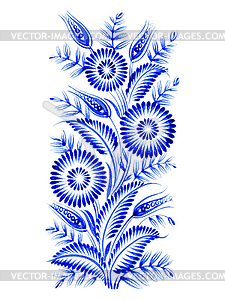 Blue flower composition - vector clipart / vector image