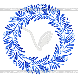 Floral circle - vector clipart