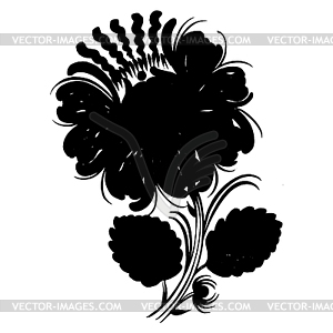 Ornamental silhouette - vector clipart