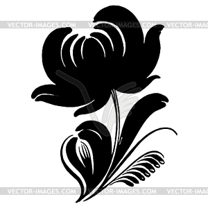 Ornamental silhouette - vector image