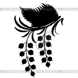 Ornamental silhouette - vector clipart