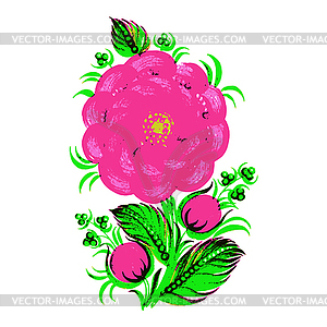 Red flower - vector image