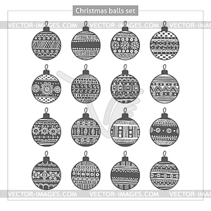 Set Christmas balls - vector clip art