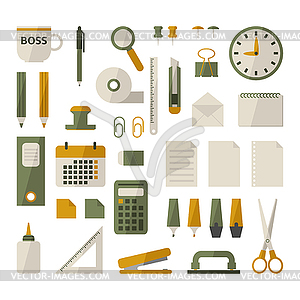 Office stationery set - vector clip art